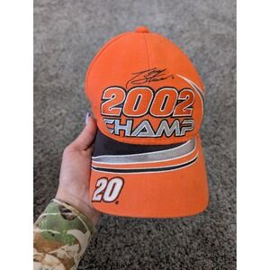 NASCAR Tony Stewart 2002 Champion Hat Chase Authentics Youth Orange Black Cap 20